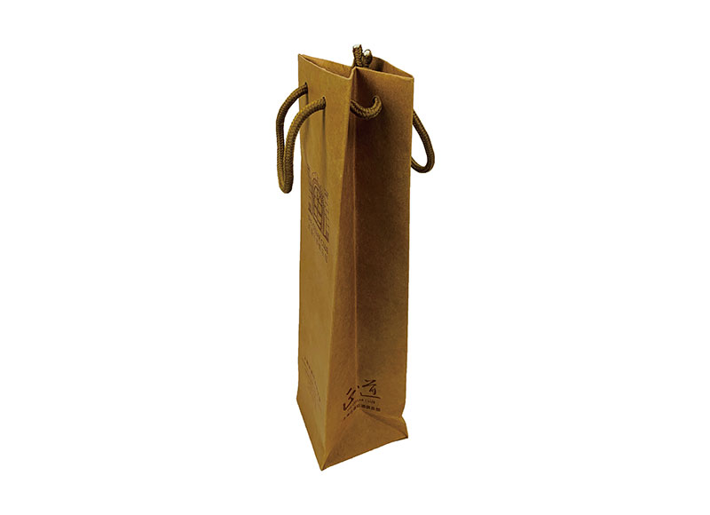 02-200g黃牛皮紙單瓶裝紅酒手提袋-01