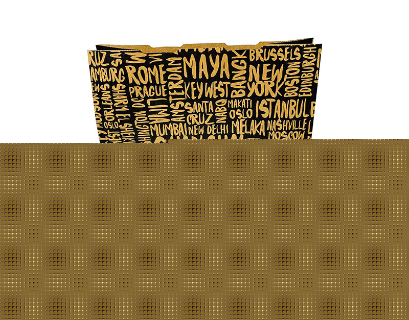 黃牛皮紙印刷敞口袋