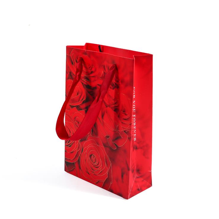 紅色白卡紙手提袋